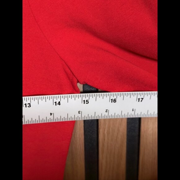 New BCBG Maxazria Top XS Womens Red Long Sleeve Yanie Rouge Red Half Zip - Picture 3 of 9